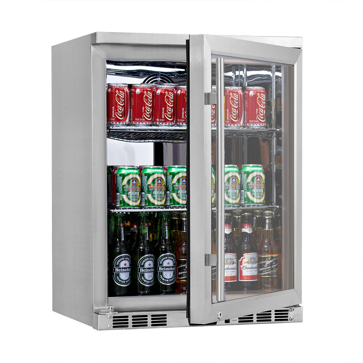 24" Wide Built-in/Freestanding Under Counter Beer Cooler Drinks Stainless Steel (KBU55M)