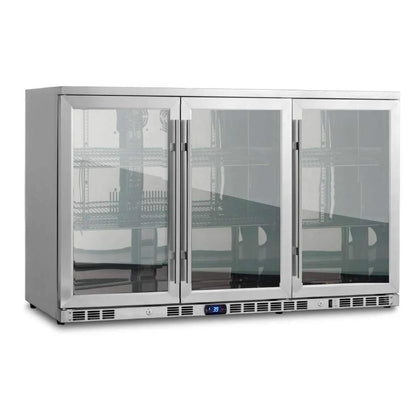 53" Built-in/Free Standing Heating Glass 3 Door Large Beverage Refrigerator (KBU328M)