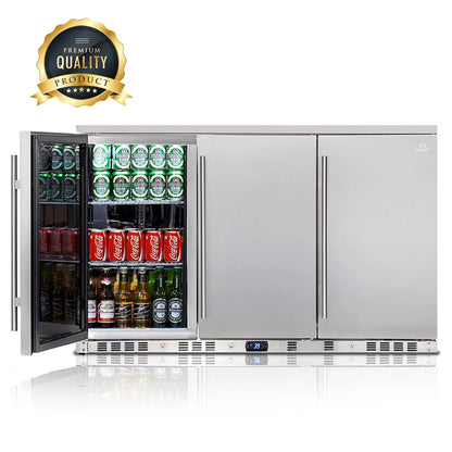 53" Wide Built-in/Free Standing Solid 3-Door Outdoor Beverage Drinks Cooler (KBU328ASD)