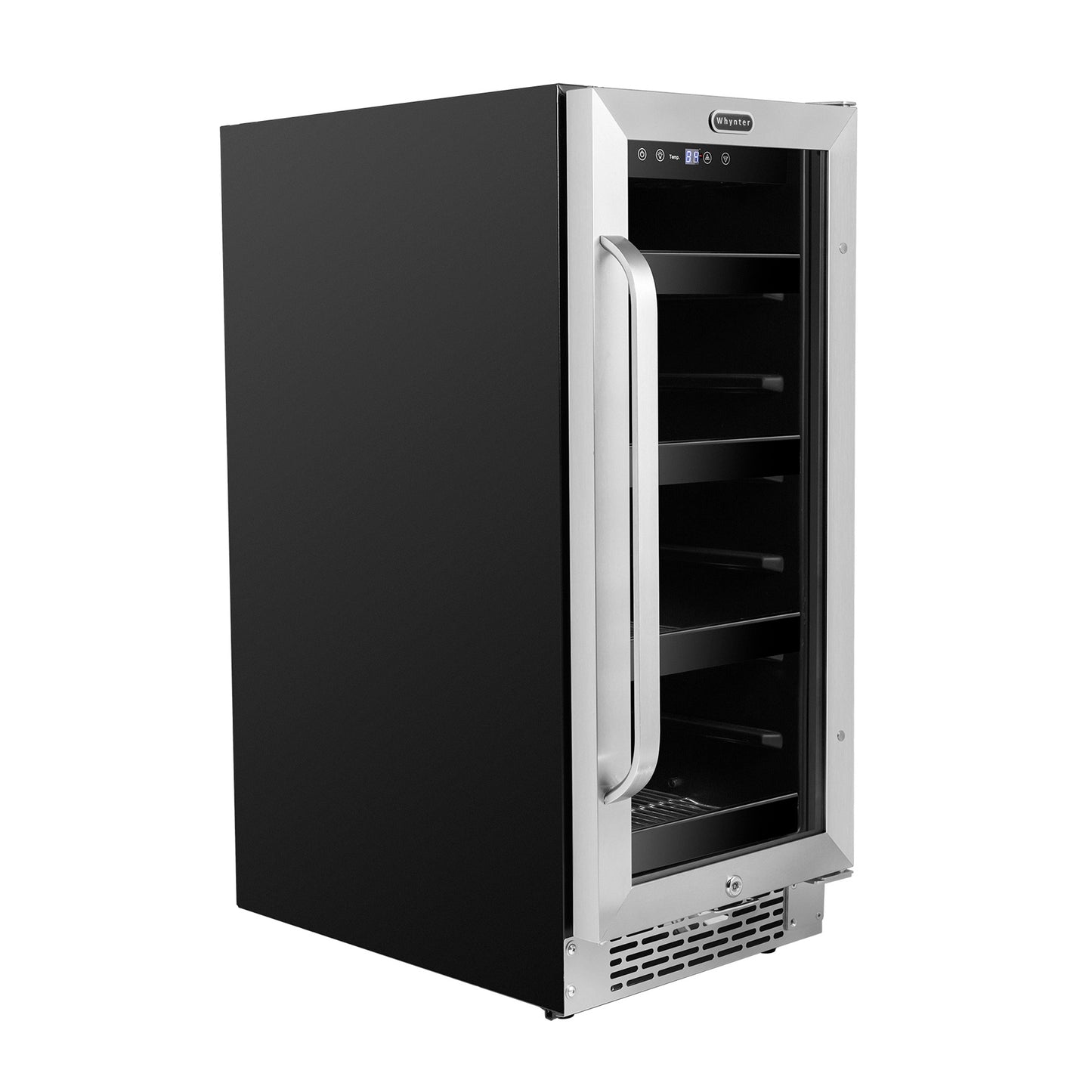 15″ Wide Built-In 80 Can Undercounter Stainless Steel Beverage Refrigerator cooler with Reversible Door, Digital Control, Lock and Carbon Filter (BBR-838SB)