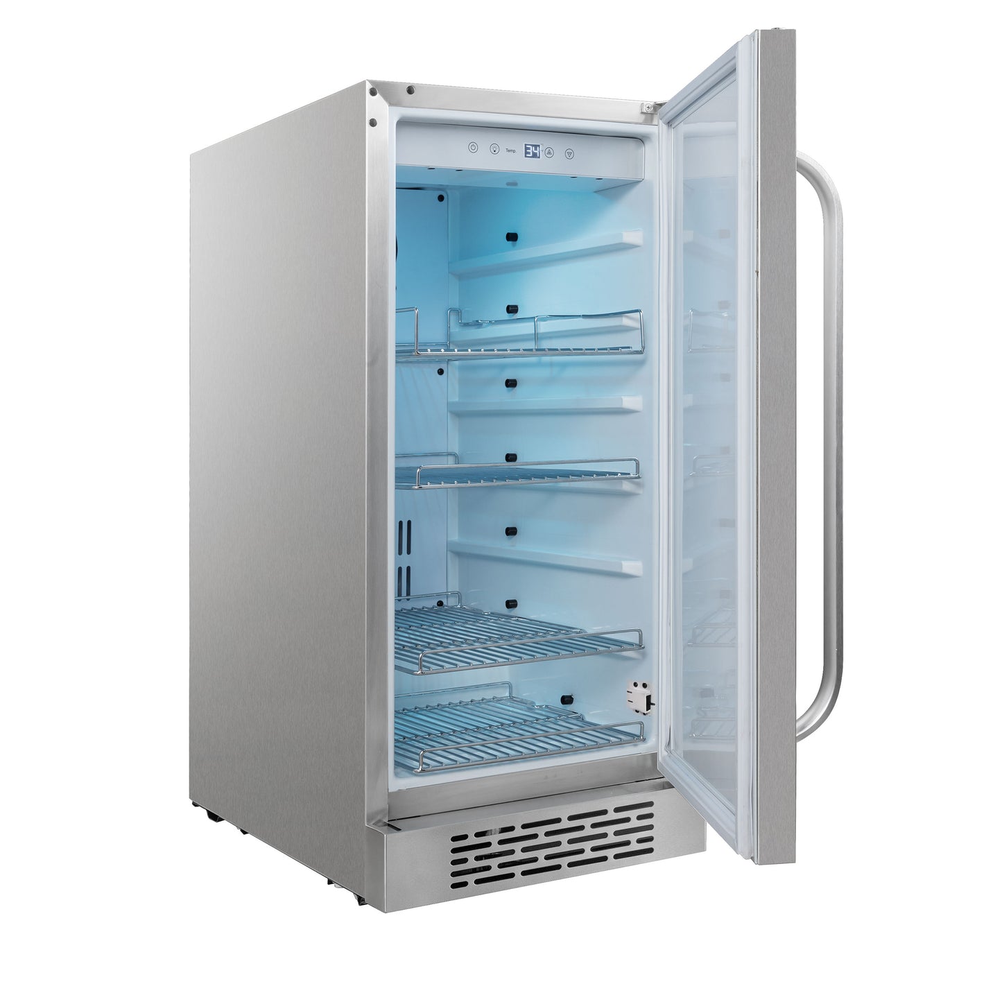 15″ Wide Built-In Energy Star 3.0 cu. ft. Indoor/Outdoor Beverage Refrigerator Cooler Weather Proof in Stainless Steel (BOR-326FS)