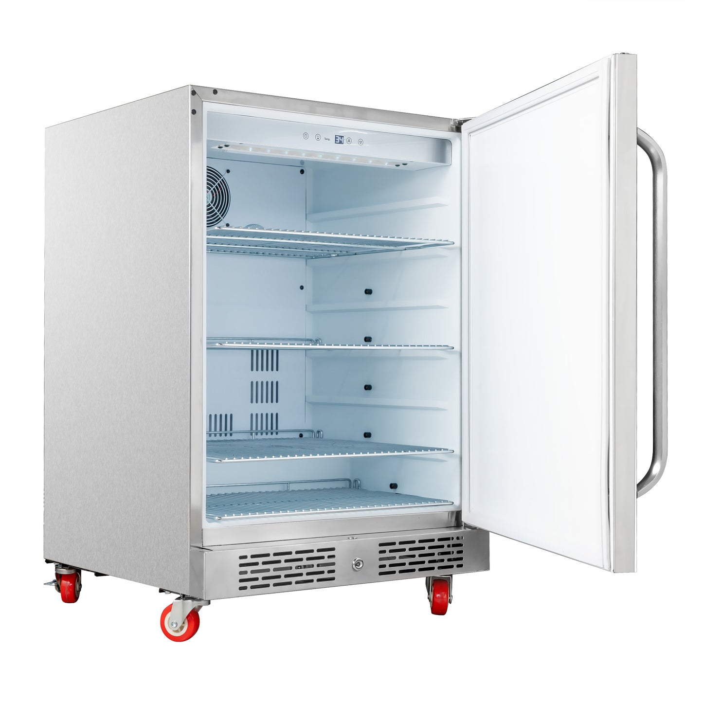 24″ Wide Built-In Energy Star 5.3 cu. ft. Indoor/Outdoor Beverage Refrigerator in Stainless Steel  (BOR-53024)