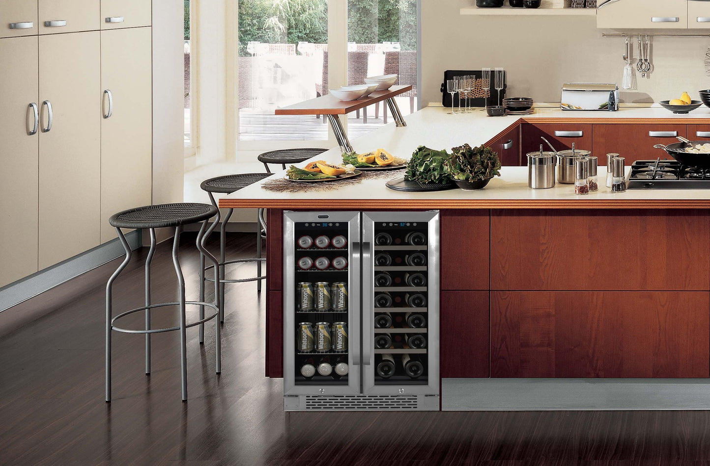 24″ Wide Built-In Dual Zone Wine and Beverage Center (BWB-2060FDS)