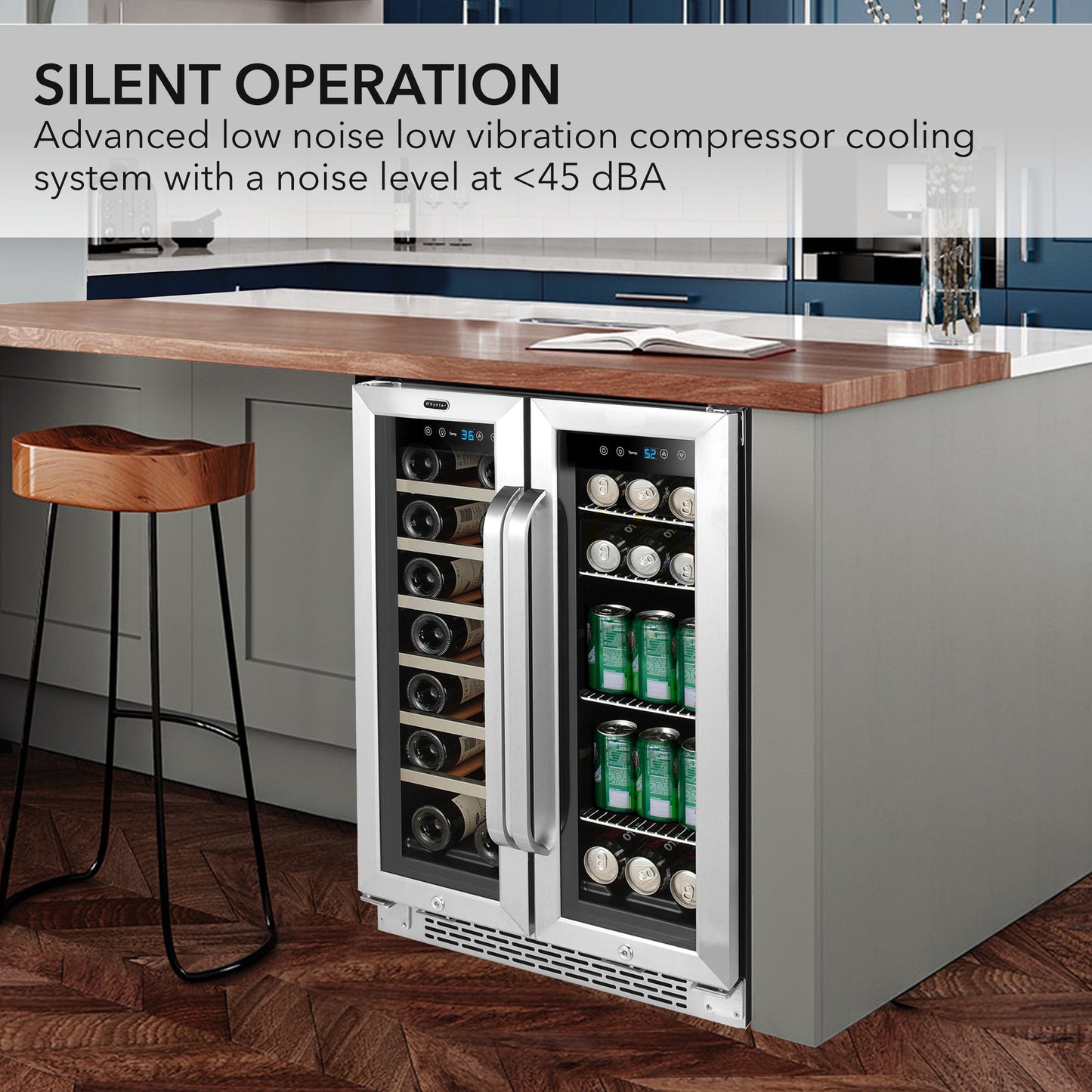 24″ Wide Built-In Dual Zone Wine and Beverage Center (BWB-2060FDS)