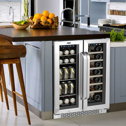 24″ Wide Built-In Dual Zone Wine and Beverage Center (BWB-2060FDS)