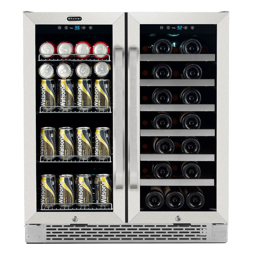 30″ Wide Built-In Dual Zone Beverage and Wine Center (BWB-3388FDS)