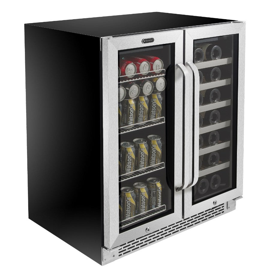 30″ Wide Built-In Dual Zone Beverage and Wine Center (BWB-3388FDS)