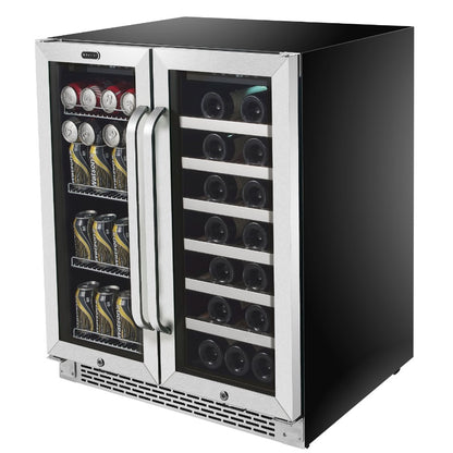 30″ Wide Built-In Dual Zone Beverage and Wine Center (BWB-3388FDS)