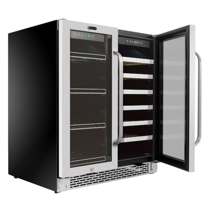 30″ Wide Built-In Dual Zone Beverage and Wine Center (BWB-3388FDS)