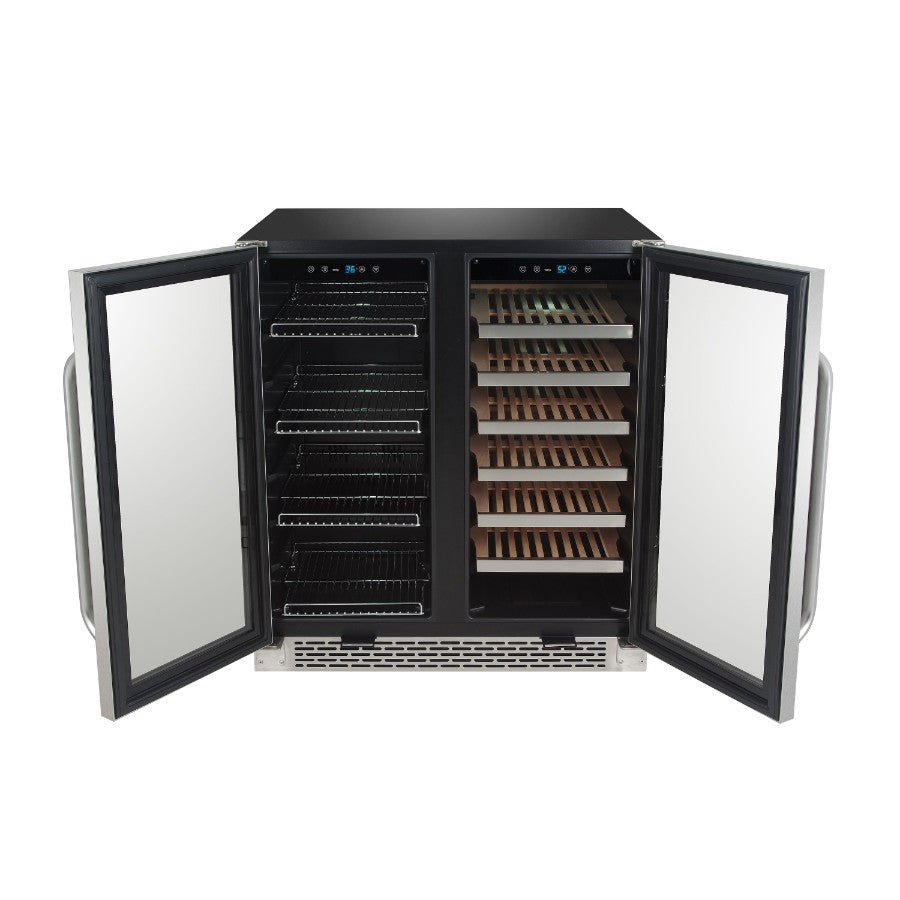 30″ Wide Built-In Dual Zone Beverage and Wine Center (BWB-3388FDS)