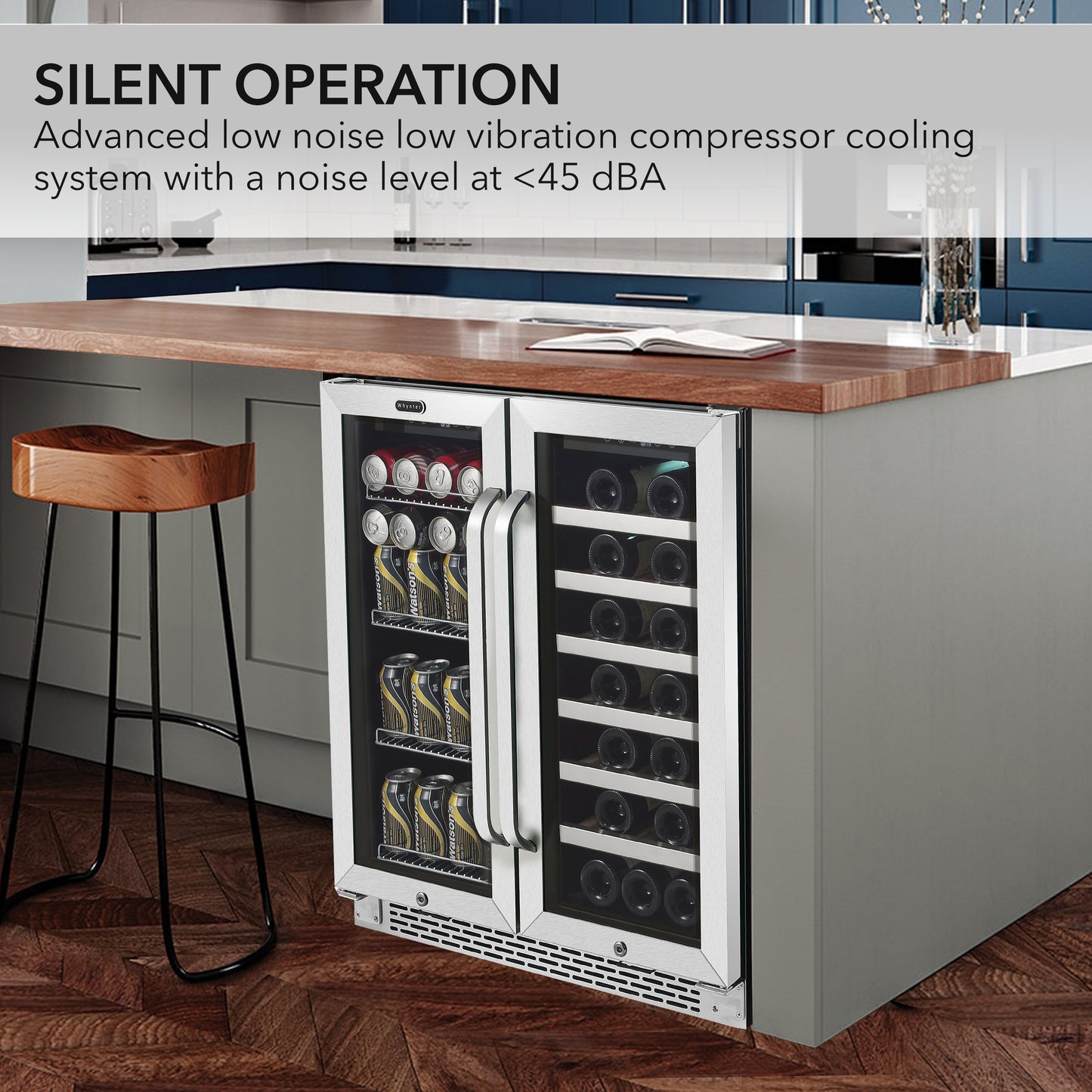 30″ Wide Built-In Dual Zone Beverage and Wine Center (BWB-3388FDS)