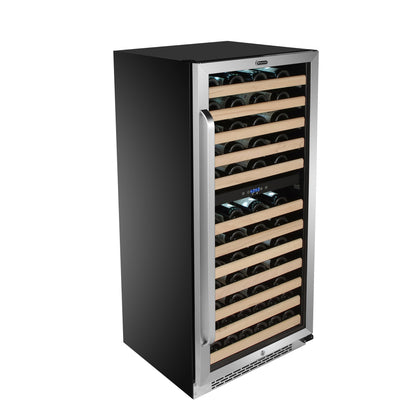 24″ Wide 92 Bottle Built-in Large Capacity Dual Zone Wine Refrigerator (BWR-0922DZ)