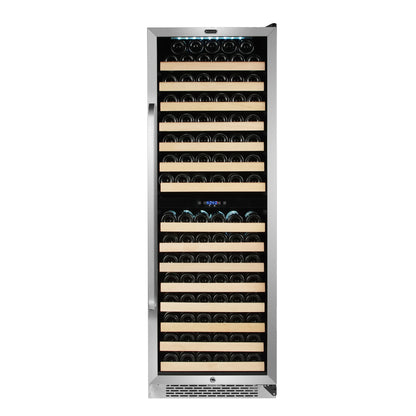 24″ Wide 164 Bottle Large Capacity Built-in Dual Zone Wine Refrigerator (BWR-1642DZ)