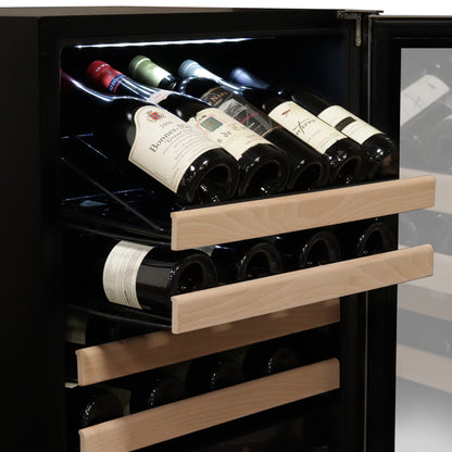 24″ Wide 92 Bottle Built-in Large Capacity Dual Zone Wine Refrigerator (BWR-0922DZ)