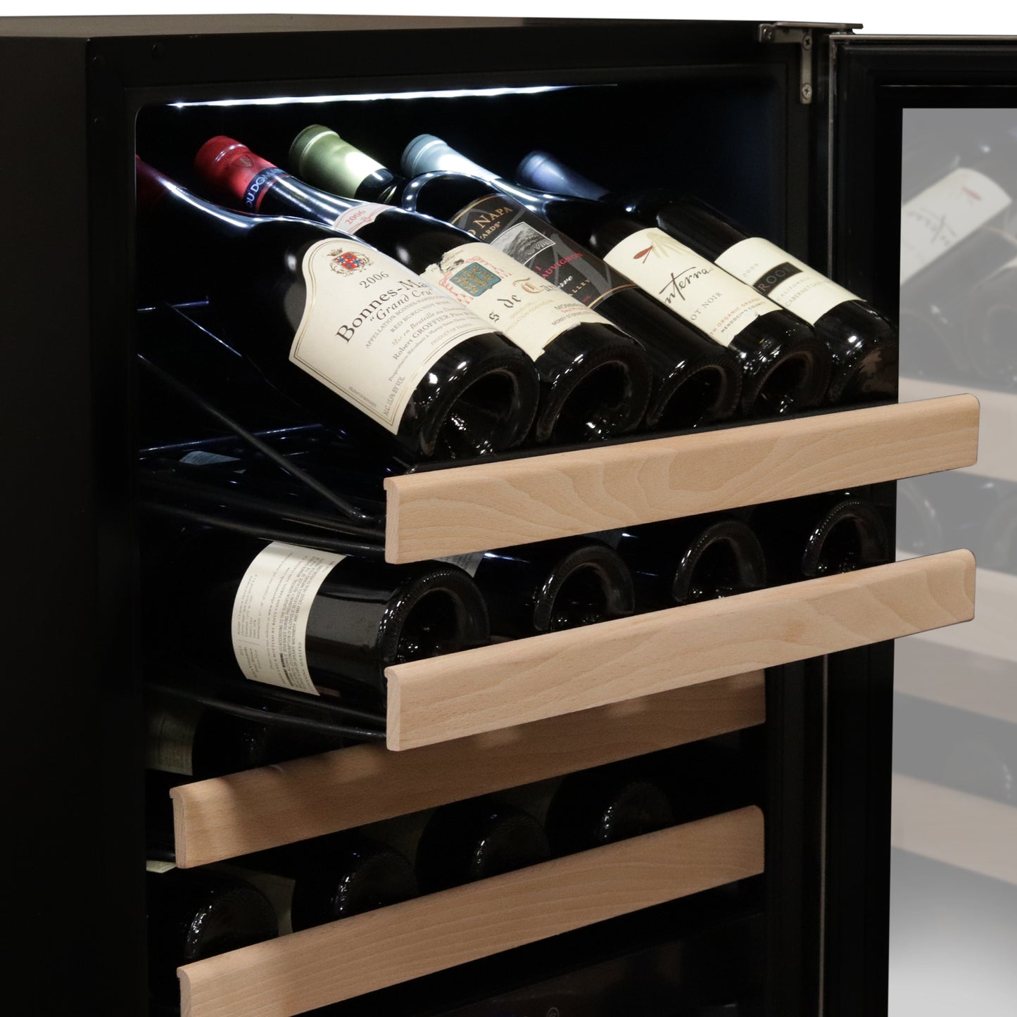 24″ Wide 164 Bottle Large Capacity Built-in Dual Zone Wine Refrigerator (BWR-1642DZ)