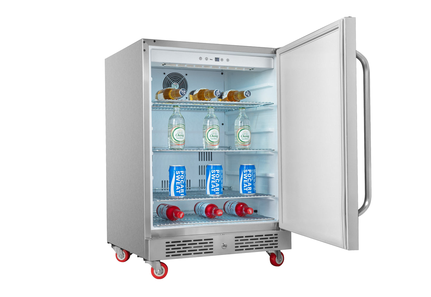 24″ Wide Built-In Energy Star 5.3 cu. ft. Indoor/Outdoor Beverage Refrigerator in Stainless Steel  (BOR-53024)