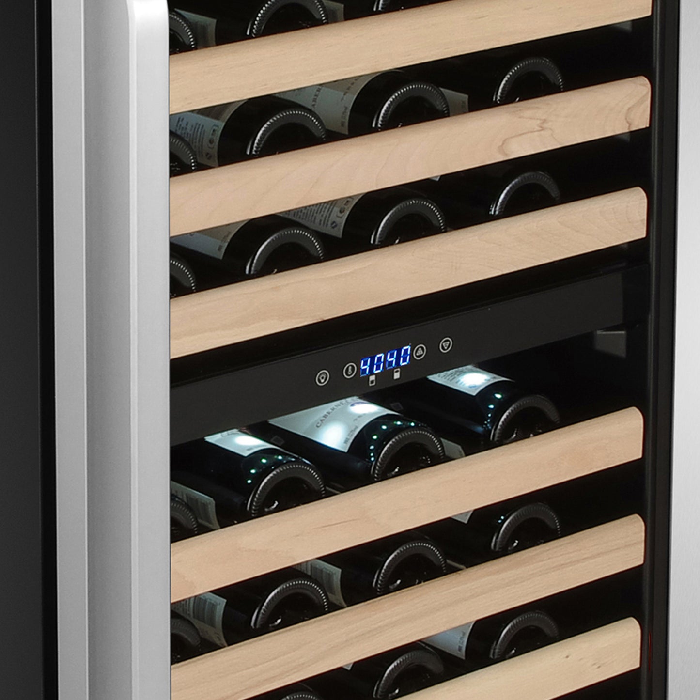 24″ Wide 92 Bottle Built-in Large Capacity Dual Zone Wine Refrigerator (BWR-0922DZ)