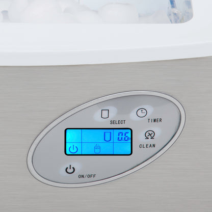 49lb Capacity Portable Stainless Steel Ice Maker with Water Connection (IMC-491DC)