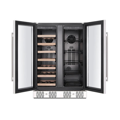 Empava 24" Dual Zone Built-in/Free-standing Wine and Beer Fridge Beverage Cooler (EMPV-BR03D)