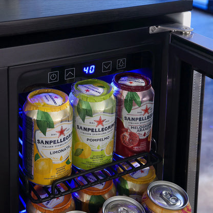 Empava 24" Dual Zone Built-in/Free-standing Wine and Beer Fridge Beverage Cooler (EMPV-BR03D)