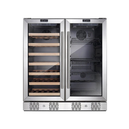 Empava 34" High Built-in/Free-standing Dual Zone Wine Cooler & Beverage Fridge (EMPV-BR04D)