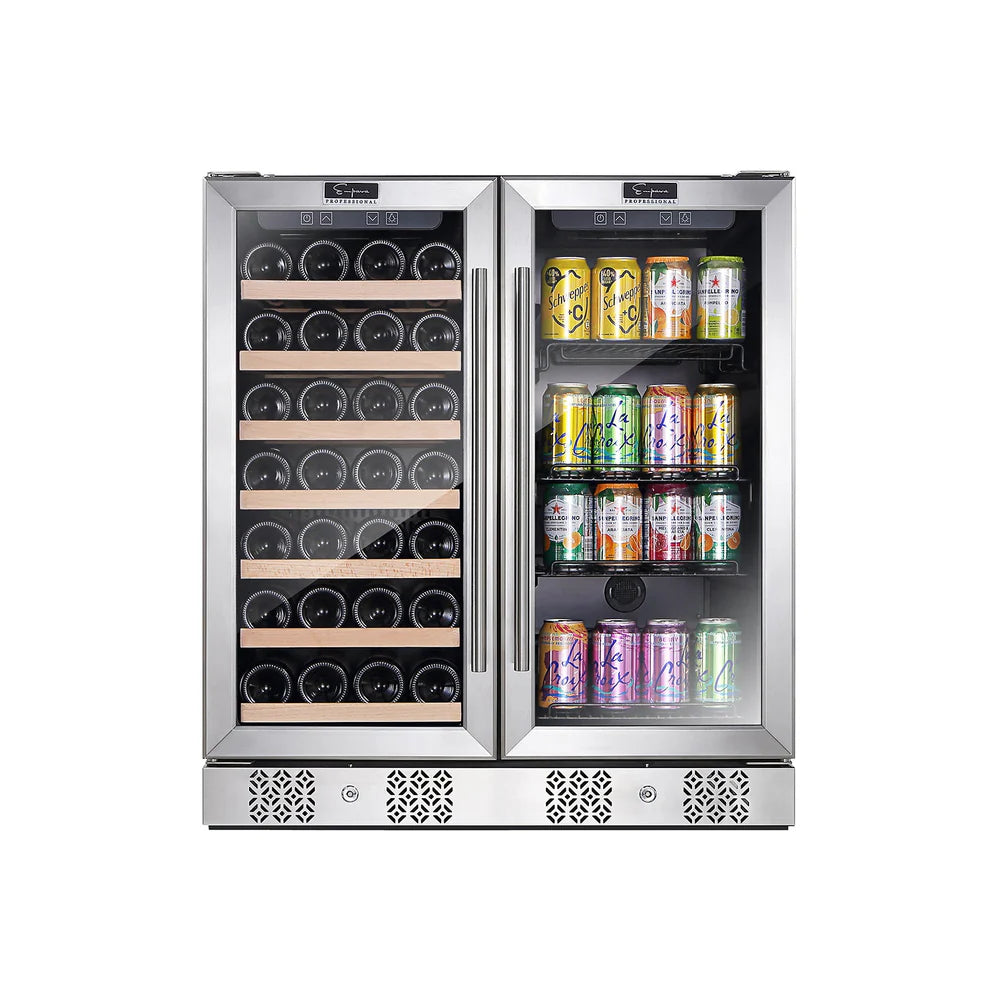 Empava 34" High Built-in/Free-standing Dual Zone Wine Cooler & Beverage Fridge (EMPV-BR04D)