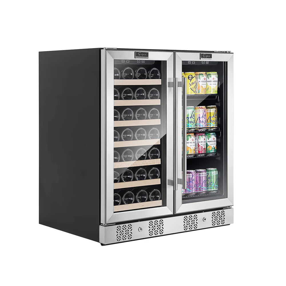 Empava 34" High Built-in/Free-standing Dual Zone Wine Cooler & Beverage Fridge (EMPV-BR04D)