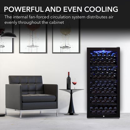 24" Wide 124 Bottle Freestanding Wine Refrigerator (FWC-1201BB)