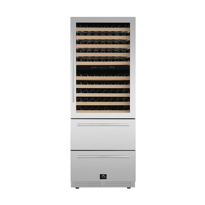 30" With Built-In Dual Zone Wine Cellar & Beverage Cooler (FWCDR6697-30S)