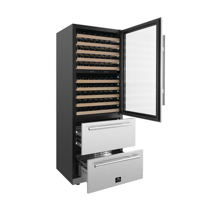 30" With Built-In Dual Zone Wine Cellar & Beverage Cooler (FWCDR6697-30S)