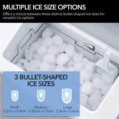 49lb Capacity Portable Stainless Steel Ice Maker with Water Connection (IMC-491DC)