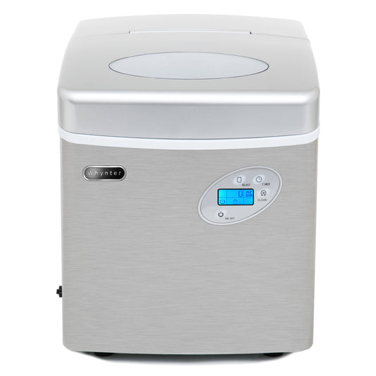 49lb Capacity Portable Stainless Steel Ice Maker with Water Connection (IMC-491DC)