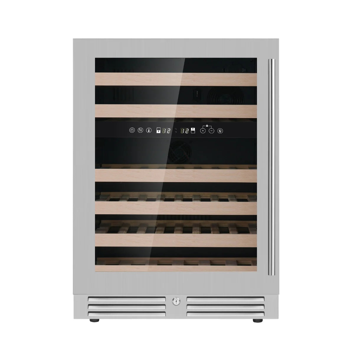 24" Wide Built-In/Freestanding LOW-E Glass Door Dual Zone Wine Cooler (KBU145DX)