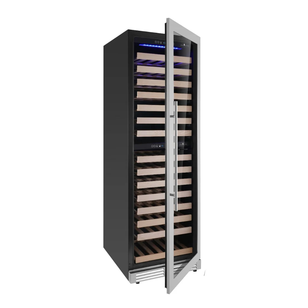 24" Wide Built-in/Freestanding Upright Low-E Glass Door Dual Zone Large Wine Cooler (KBU425DX)