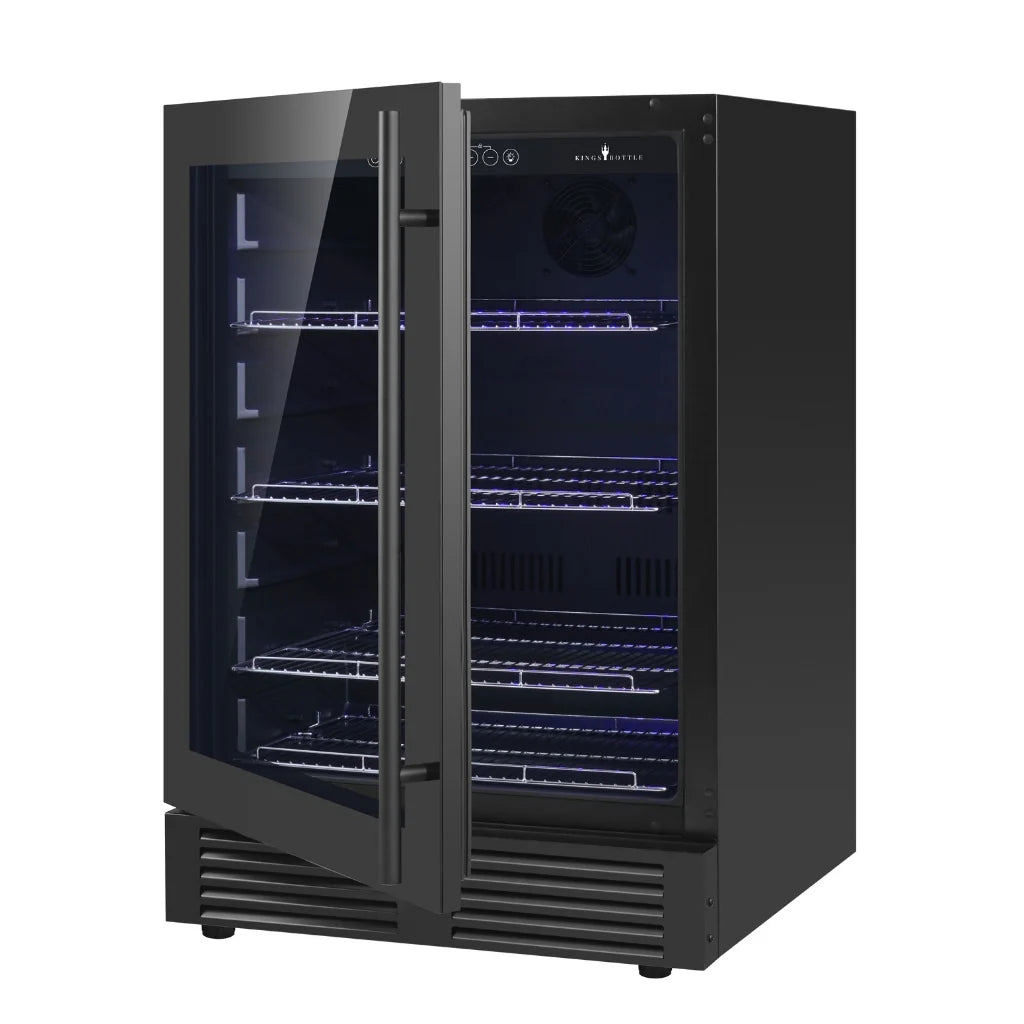 24" Wide Built-In/Freestanding LOW-E Glass Door Dual Zone Wine Cooler (KBU145DX)