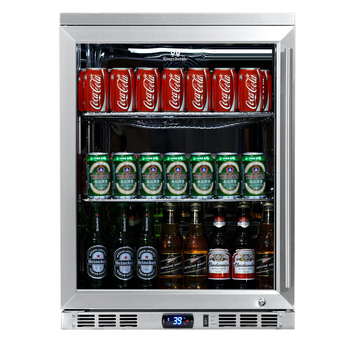 24" Wide Built-in/Freestanding Under Counter Beer Cooler Drinks Stainless Steel (KBU55M)