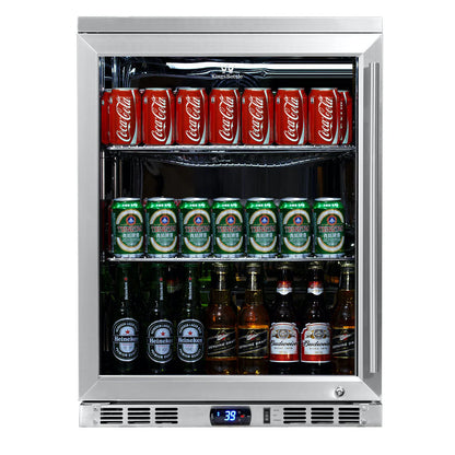 24" Wide Built-in/Freestanding Under Counter Beer Cooler Drinks Stainless Steel (KBU55M)