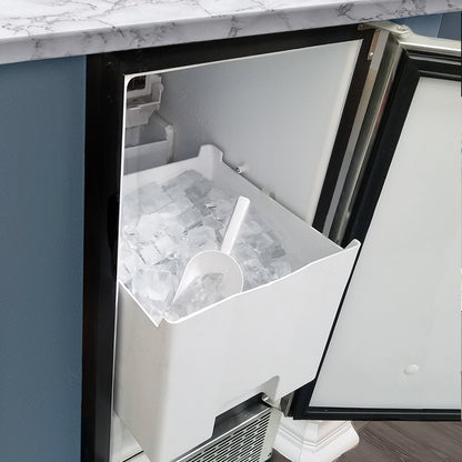 15″ Wide Built-In Ice Maker 80lb Capacity Clear Ice Cube with NSF Inline Water Filter (UIM-502SS)