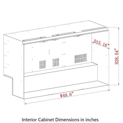 53" Wide Built-in/Free Standing Solid 3-Door Outdoor Beverage Drinks Cooler (KBU328ASD)