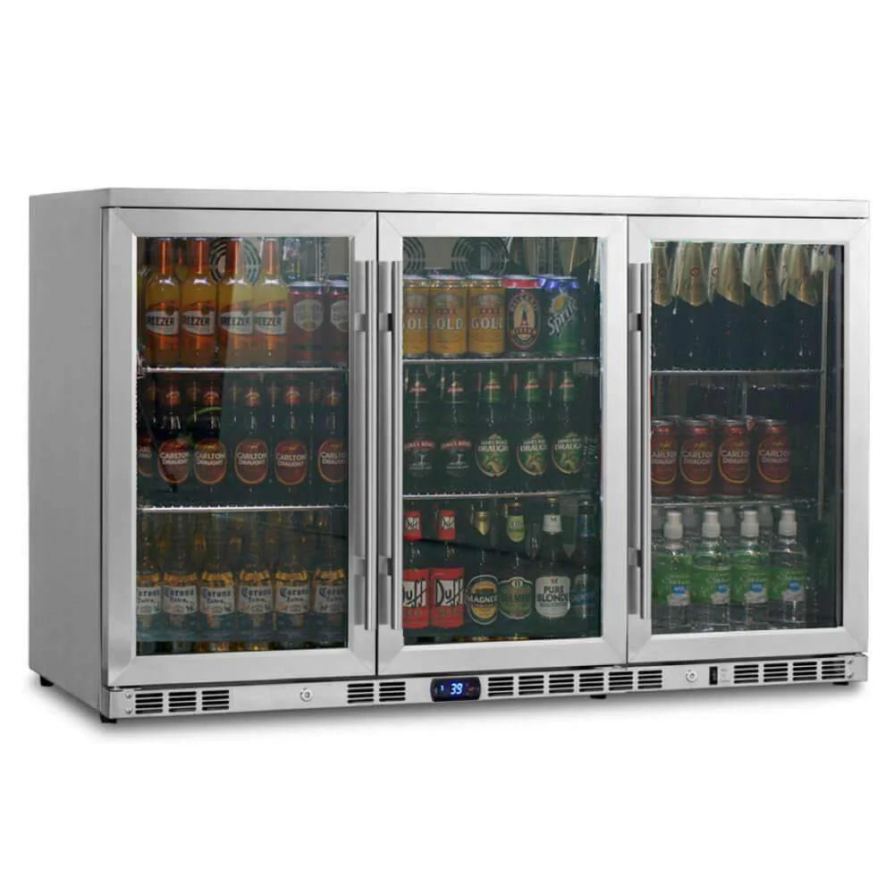 53" Built-in/Free Standing Heating Glass 3 Door Large Beverage Refrigerator (KBU328M)